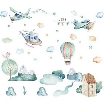 Samolepící dekorace NÁLEPKY NA ZEĎ NÁLEPKY NA ZEĎ DO DĚTSKÉHO POKOJE BAREVNÉ