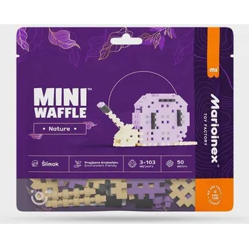 ostatní stavebnice Stavebnice Mini Vafle Nature Hlemýžď Natura 50 dílků Waffle Marioinex 3+