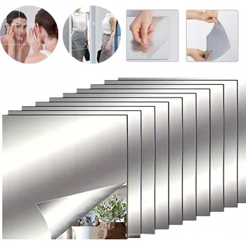 Zrcadlo SAMOLEPICÍ ZRCADLO DLAŽDICE 3D AKRYLÁTOVÉ ZRCADLO NA NÁSTĚN KUSŮ 10 KS