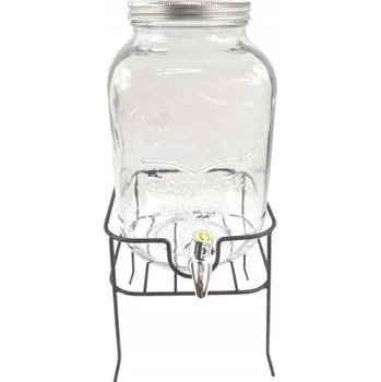 Sklenice Zavařovací Sklenice s kohoutkem 4L sklenice skleněná s kohoutkem na stojanu džbán dávkovač