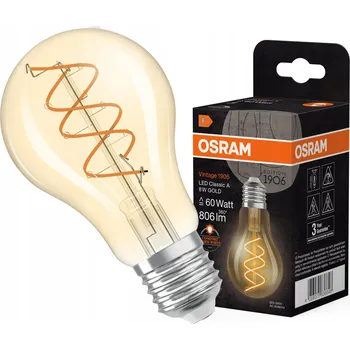 Žárovka LED Žárovka Dekorativní A60 E27 8W CRI90 Filament Stmívatelná Vintage 1906