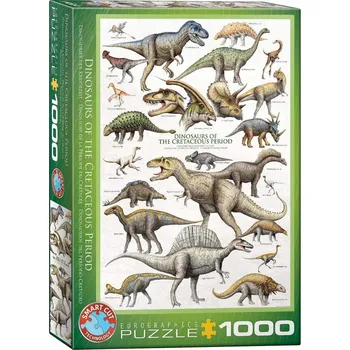 PUZZLE 1000 dílků DINOSAUŘI Z KŘÍDOVÉHO OBDOBÍ 6000-0098