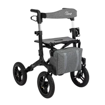 Chodítko pro seniory Hliníkový chodítko Ranger s nafukovacími koly a sedadlem