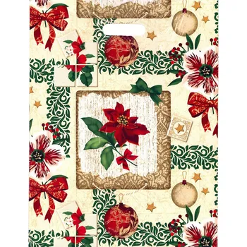 Vánoční dekorace Vánoční taška PE Vánoční růže s mašlí