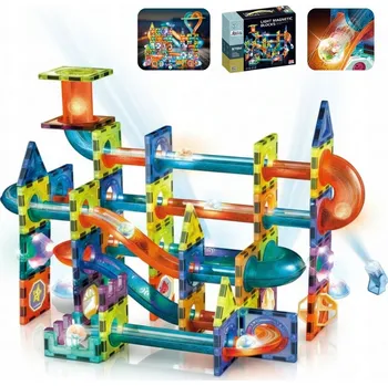 ostatní stavebnice Stavebnice stavební kostky svítící dráha pro děti LED sada 110 dílků.