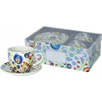 2 x Šálek S Podšálkem na kávu 250 ml, kávová sada, porcelán Livello