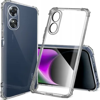 Pouzdro na mobilní telefon Pouzdro čiré průhledné pro Oppo A17 ANTI-SHOCK CASE + Sklo 9H