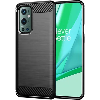 Pouzdro na mobilní telefon Techsuit Uhlíkový Silikon OnePlus 9 Pro Černý