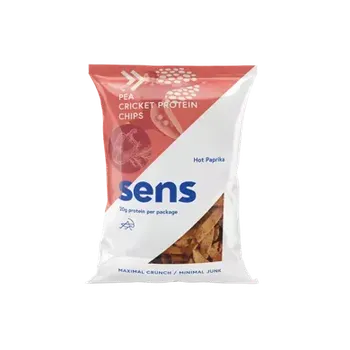 Slaná pochutina Proteinové chipsy s cvrččím proteinem pikantní paprika 80 g