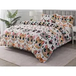 XPOSE® Mikroplyšové povlečení ROZTOMILÉ KOČKY Exclusive 140x200 cm, 70x90 cm, Mikroplyš + Prodloužená možnost vrácení zboží do 50 dnů