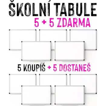 VÝHODNÁ SADA - 5+5 ZDARMA - Bílá popisovací tabule START, magnetická