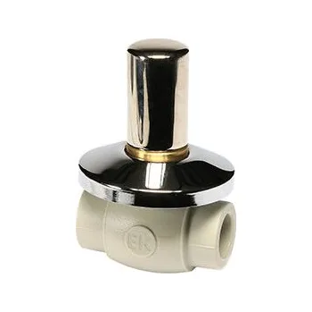 Instalatérský materiál PPR podomítkový ventil 20 s kovovou krytkou