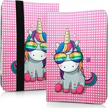 Pouzdro na mobilní telefon Univerzální pouzdro pro tablety 9-10" Rainbow Unicorn