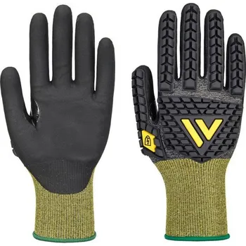 Pracovní rukavice PortWest | Impact E18 nitrilové antistatické ESD rukavice - Black / S / S / černá