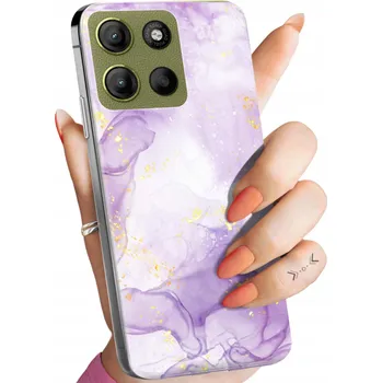 Pouzdro na mobilní telefon Zadní Kryt Hello Case pro Motorola Moto G15 fialový