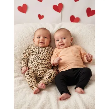 Sinsay - Bavlněné tričko 2 pack - krémová - 940HG-01X - 940HG-01X-86