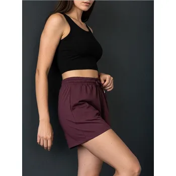 Dámské kraťasy Sinsay - Teplákové kraťasy - burgundy - 113AC-83X - 113AC-83X-XL