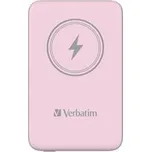 VERBATIM Powerbanka Charge 'n' Go, Magnetická, 10000 mAh, USB-C, Růžová 32248