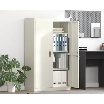 vidaXL Úložná skříňka s úložištěm 2 pcs Bílá 80 x 40 x 140 cm