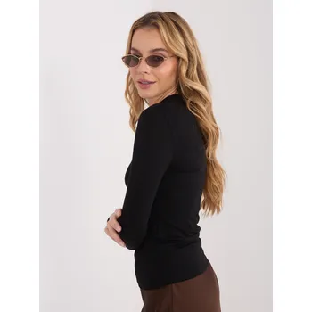 Dámská halenka Černá jednobarevná halenka Calimera černá | hnědá 3499968