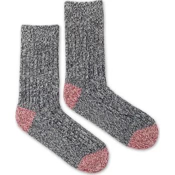 Dámské ponožky Vlněné ponožky Vlnáč Melír žebro tmavě modré L (43-46)