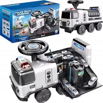 autíčko Policejní Autíčko 2v1 Odjížďka Odrážedlo 4 auta Autodráha Zvuky Světla