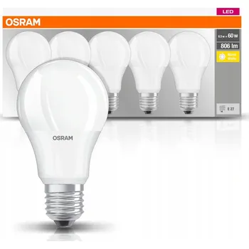 Žárovka LED žárovky Osram E27 8,5W 5 kusů