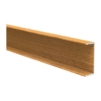 Stavební profil Hahn Steel Hliníkový U-adaptér 45x20-6000mm - světlý dub