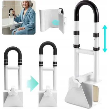 Madlo do koupelny MADLO DO KOUPELNY PODPĚRA KE VANĚ NASTAVITELNÁ BÍLÁ PRO SENIORY