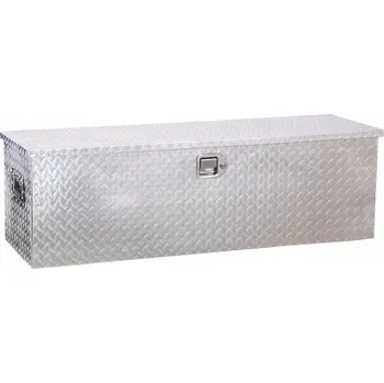 Hliníková bedna na nářadí 124,4x38,1x38,1 cm pro přívěs, stříbrná