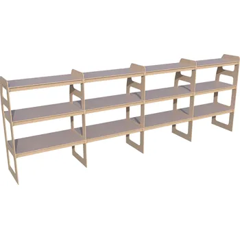 Zahradní domek Dřevěné regály pro Quick - jedna strana Délka: 4000 mm