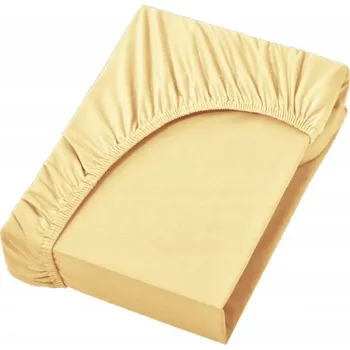 Prostěradlo PROSTĚRADLO S GUMOU LUXURY BAVLNĚNÝ SATÉN 180x200cm PŠENIČNÁ