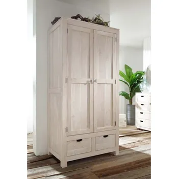 Šatní skříň WHITE WOOD Skříň 200x96 cm, akácie