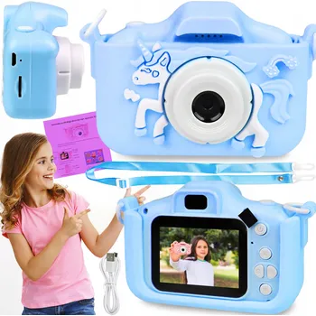 Digitální fotoaparát Dětský fotoaparát kamera pro děti jednorožec AKU USB