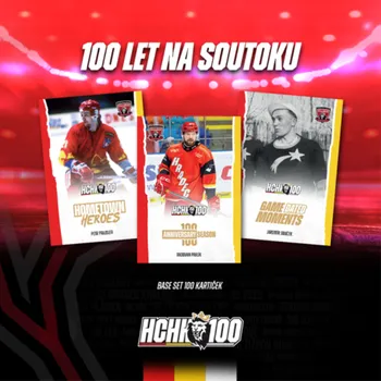 Karetní hra Hokejové kartičky 100 LET NA SOUTOKU HRADEC KRÁLOVÉ Moje Kartičky