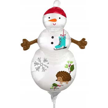 Balónek Fóliový balónek Sněhulák Vánoce 20 cm