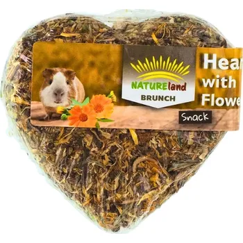 Krmivo pro hlodavce NATURE LAND Brunch XL Srdíčko s lístky 90g