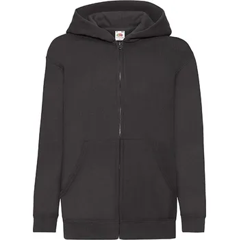 Chlapecká mikina Fruit of the Loom Klasická dětská mikina s kapucí - klokanka Barva: black, Velikost: 164 G_F401NK