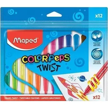 Pastelka Šroubovací voskové pastelky Maped Twist, 12 barev
