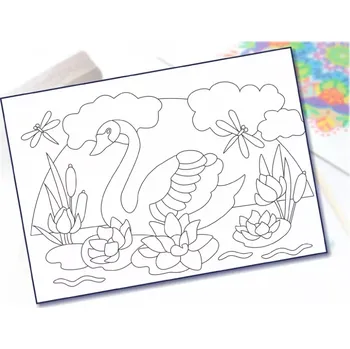 Šablona na pískování labuť A5