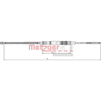 Lanko parkovací brzdy Tažné lanko, parkovací brzda METZGER 10.7409