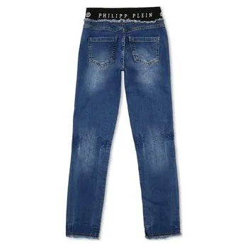 Pánská móda PHILIPP PLEIN Jeansy 30188 Světle modrá Straight Fit 10