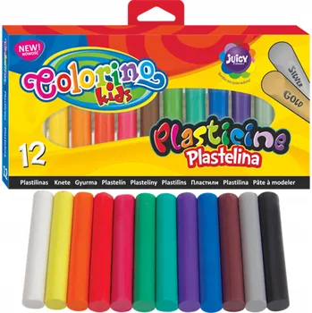 Modelovací hmota Plastelína 12 barev zlatá stříbrná COLORINO