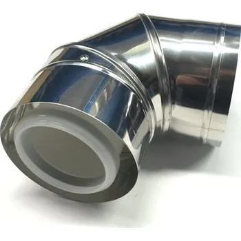 Kouřovod BRILON fasadní koleno koaxiální DN100/60, 87° nerez