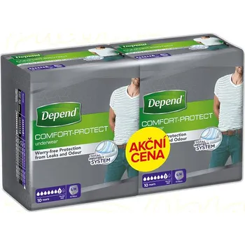 Inkontinenční kalhotky Depend Normal inkontinenční kalhotky pro muže 7 kapek 2x 10 ks