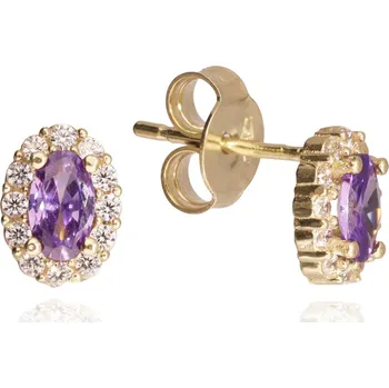 Náušnice Olivie Náušnice ze žlutého zlata AMETYST Au 585/1000 Au 585; ≤1,35 g.