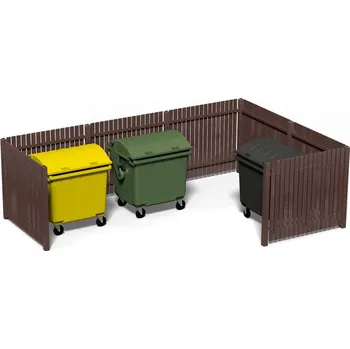 Skladový kontejner Kontejnerové stání KONTI, pro 3 kontejnery