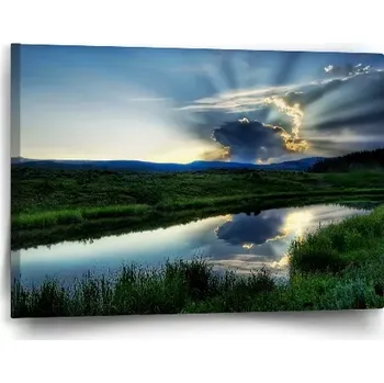 Obraz Sablio Obraz Mrak nad řekou - 60x40 cm