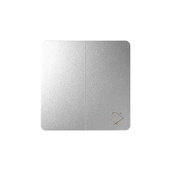 vypínač Kryt 2 násobný pro přístroje spínačů a tlačítek, Simon 82 82027-93, hliníková