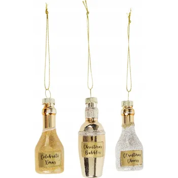 Vánoční dekorace Ozdobné vánoční koule ve tvaru Vánoční Baňky 7,5 cm 3 ks